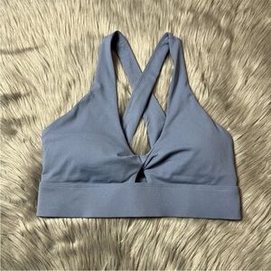 Fabletics Oasis Twist Sports Bra Blue Size XS